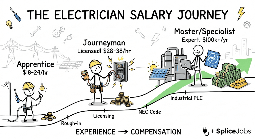The Electrician Salary Journey by Experience Level