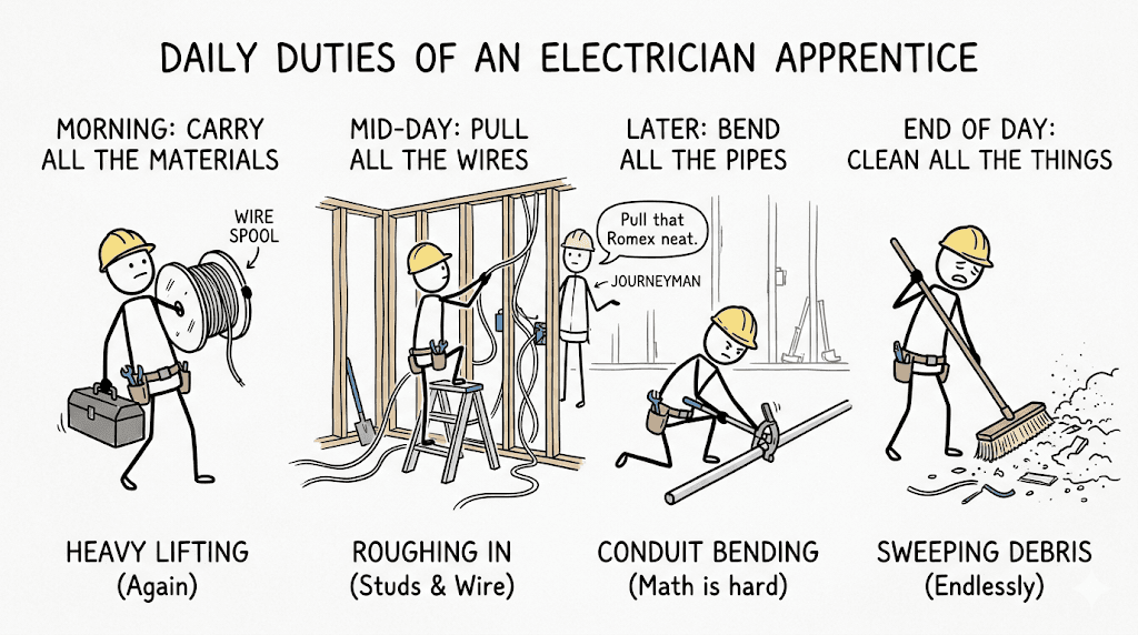 What Does an Electrician Apprentice Actually Do? Daily Duties (Unplugged)