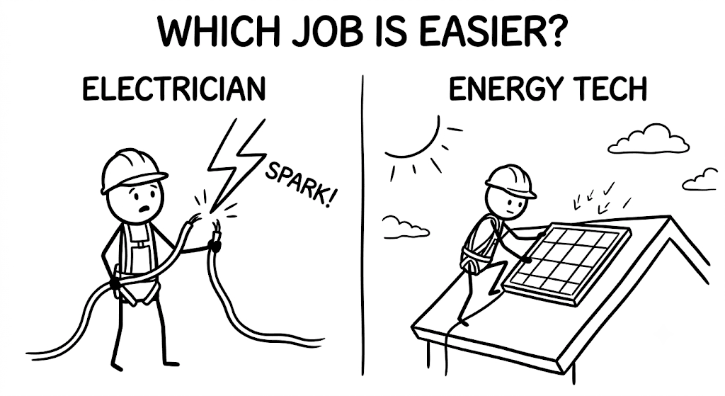 Electrician vs Energy Tech Career Path
