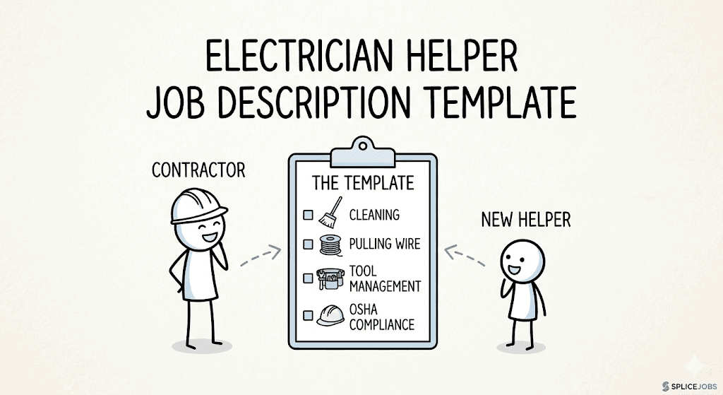 Electrician Helper Job Description Template Illustration for SpliceJobs