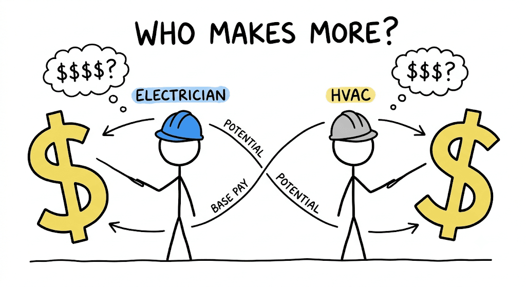 Electrician vs. HVAC: The Earning Potential Face-Off